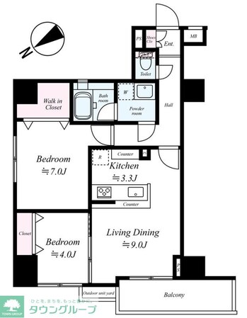 アーリアシティ尾久の物件間取画像
